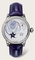 Glashutte Original Sea Shell (WG / MOP-Diamonds / Violet Leather and Satin Strap) 90-02-61-61-04