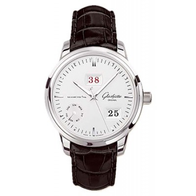 Glashutte Original Senator Calendar Week (SS / White / Leather) 100-05-13-02-04
