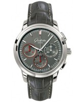 Glashutte Original Senator Chronograph (SS / Grey / Leather) 39-31-42-42-04