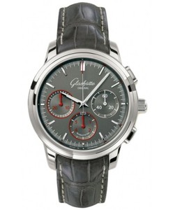 Glashutte Original Senator Chronograph (SS / Grey / Leather) 39-31-42-42-04