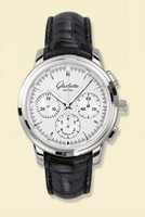 Glashutte Original Senator Chronograph (SS / Silver / Leather) 39-31-45-42-04