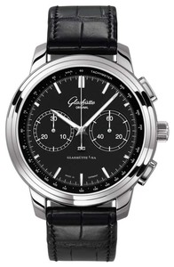 Glashutte Original Senator Chronograph XL (SS / Black / Leather) 39-34-20-42-04