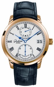 Glashutte Original Senator Chronometer (RG / Silver / Leather) 58-01-01-01-04