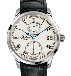 Glashutte Original Senator Chronometer (WG / Silver / Leather) 58-01-01-04-04
