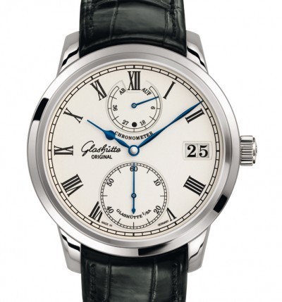 Glashutte Original Senator Chronometer (WG / Silver / Leather) 58-01-01-04-04