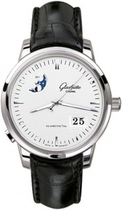Glashutte Original Senator Panorama Date Moon Phase (SS / Silver / Leather) 100-04-13-02-04