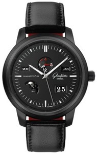 Glashutte Original Senator Perpetual Calendar (Black Ceramic / Calfskin) 100-07-06-06-05