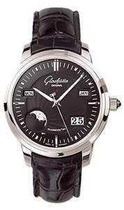 Glashutte Original Senator Perpetual Calendar (Platinum / Black / Leather) 100-02-05-03-04