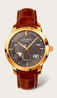 Glashutte Original Senator Perpetual Calendar (RG / Anthracite / Leather) 100-02-02-01-04