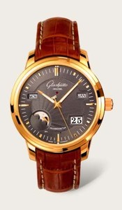 Glashutte Original Senator Perpetual Calendar (RG / Anthracite / Leather) 100-02-02-01-04