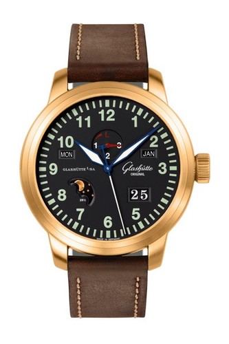 Glashutte Original Senator Perpetual Calendar (RG / Aviator / Leather) 100-07-07-07-04