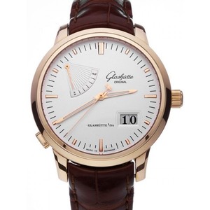 Glashutte Original Senator Power Reserve Display (RG / Silver / Leather) 100-01-11-01-04