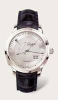 Glashutte Original Senator Power Reserve Display (SS / Silver / Leather) 100-01-13-02-04