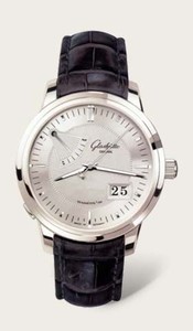 Glashutte Original Senator Power Reserve Display (SS / Silver / Leather) 100-01-13-02-04