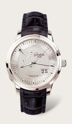 Glashutte Original Senator Power Reserve Display (SS / Silver / Leather) 100-01-13-02-04