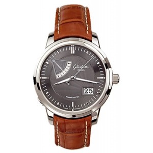 Glashutte Original Senator Power Reserve Display (Steel / Anthracite / Leather) 100-01-04-02-04