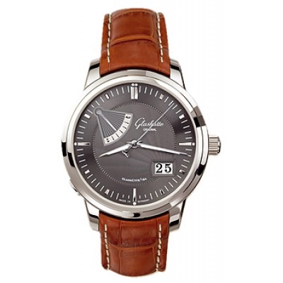 Glashutte Original Senator Power Reserve Display (Steel / Anthracite / Leather) 100-01-04-02-04