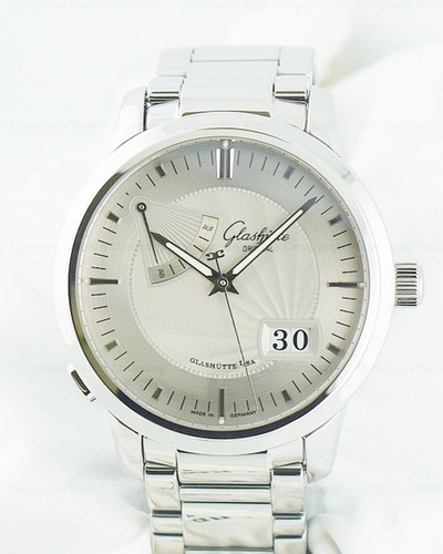 Glashutte Original Senator Power Reserve Display (Steel / Silver / Steel) 100-01-03-02-14