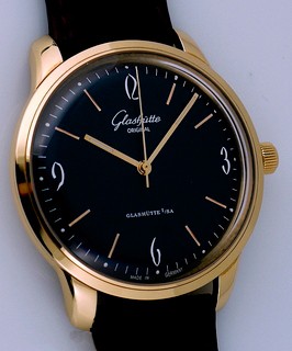 Glashutte Original Senator Sixties Automatic (RG / Black / Leather) 39-52-02-01-04