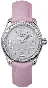 Glashutte Original Serenade (SS / Silver-Ornament / Pink Satin Strap) 39-22-03-22-04