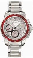 Glashutte Original Sport Evolution Chronograph (SS / Silver-Red / SS Bracelet) 39-31-46-05-14