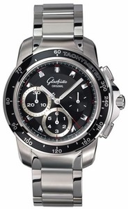 Glashutte Original Sport Evolution Chronograph (Steel / Black / Steel) 39-31-43-03-14