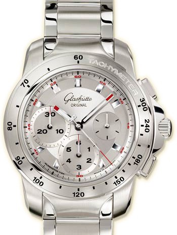 Glashutte Original Sport Evolution Chronograph (Steel / Silver / Steel) 39-31-44-04-14