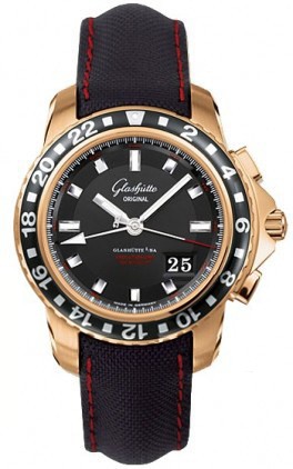 Glashutte Original Sport Evolution GMT(RG /Black / Fabric Strap) 39-55-43-61-03