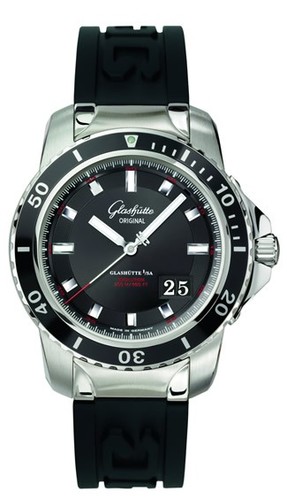 Glashutte Original Sport Evolution Panorama Date (Steel / Black / Rubber) 39-42-43-03-04