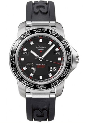 Glashutte Original Sport Evolution (SS / Black / Rubber) 39-57-43-03-04