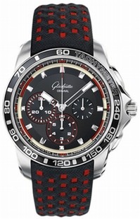Glashutte Original Sport Impact Chronograph (SS / Black / Fabric Strap ) 39-31-73-73-03