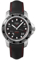 Glashutte Original Sport Perpetual Calendar (SS / Black / Fabric Strap ) 39-57-43-03-03