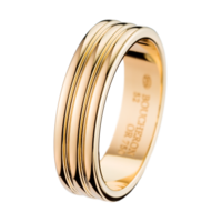 Boucheron Godron Yellow Gold Large Wedding Band