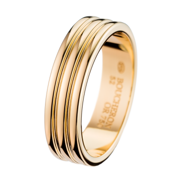 Boucheron Godron Yellow Gold Large Wedding Band
