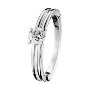 Boucheron Godron Platinum Solitaire