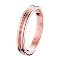 Boucheron Godron Pink Gold Small Wedding Band
