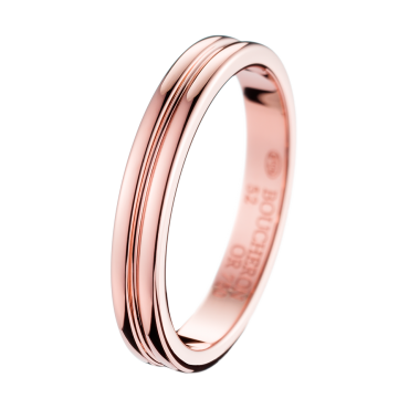 Boucheron Godron Pink Gold Small Wedding Band