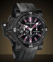 Graham Chronofighter Oversize Diver Deep Purple (SS-PVD / Black-Purple / Rubber Strap) 2OVEZ.B24A