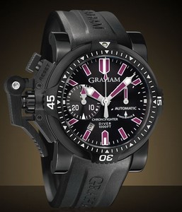 Graham Chronofighter Oversize Diver Deep Purple (SS-PVD / Black-Purple / Rubber Strap) 2OVEZ.B24A