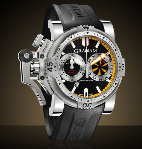 Graham Chronofighter Oversize Diver Turbo Steel (SS / Black-Yellow / Rubber Strap) 2OVES.B15A