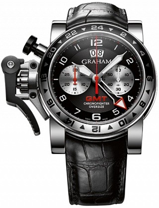 Graham Chronofighter Oversize GMT Black Steel 2OVGS.B39A 2OVGS.B39A