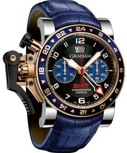 Graham Chronofighter Oversize GMT Blue Steel and Gold (SS-RG) 2OVGG.B26A