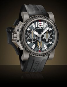Graham Chronofighter Oversize Night Commando SAS II (Titanium / Grey-Black / Rubber Strap) 2OVJI.B25A