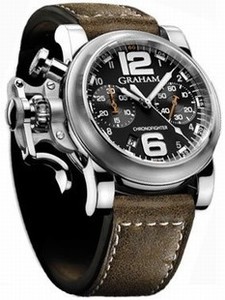 Graham Chronofighter R.A.C. Black Fighter (SS / Black / Leather) 2CRBS.B02A.L81B