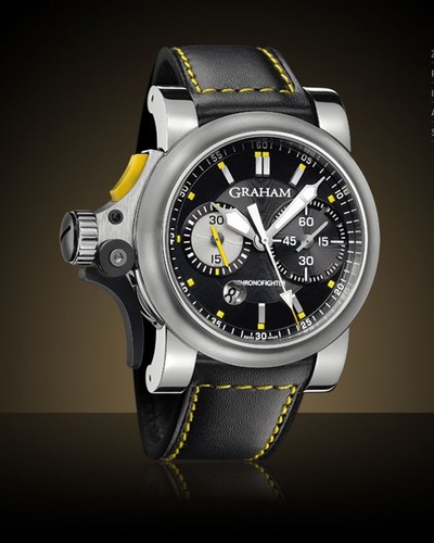 Graham Chronofighter RAC Trigger Black Rush (SS / Black / Rubber Strap) 2TRAS.B01A.