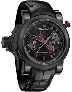 Graham Chronofighter Trigger Back in Black Rattrapante (Black SS) 2TRRB.B08A.C86N