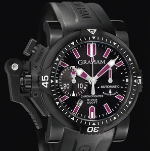 Graham Graham Chronofighter Oversize DIVER DEEP PURPLE (Black PVD/ Black /Rubber) 20VEZ.B24A.K10N
