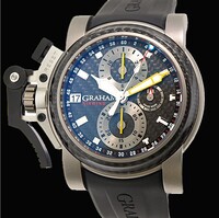 Graham Oversized Chronofighter Airwing Black Carbon (Titanium-Carbon / Grey / Rubber Strap) 20VK1.B09A.K1