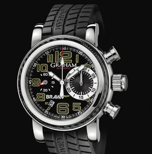 Graham Silverstone BrawnGP (SS / Black / Rubber Strap) 2BRSH.B01A
