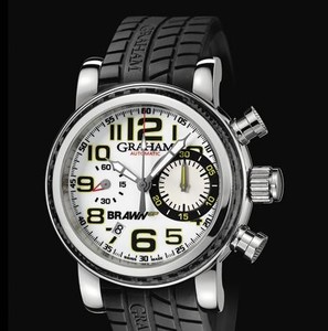 Graham Silverstone BrawnGP (SS / White / Rubber Strap) 2BRSH.W01A